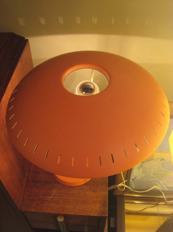 French Orange Table Lamp By Louis Kalf For Philips For Sale
