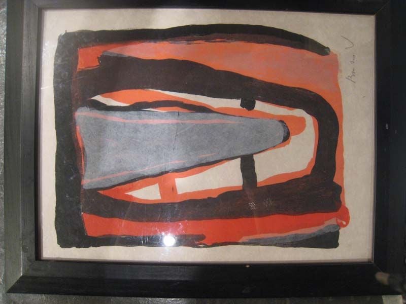 Bram Van Velde signed lithograph MS 295