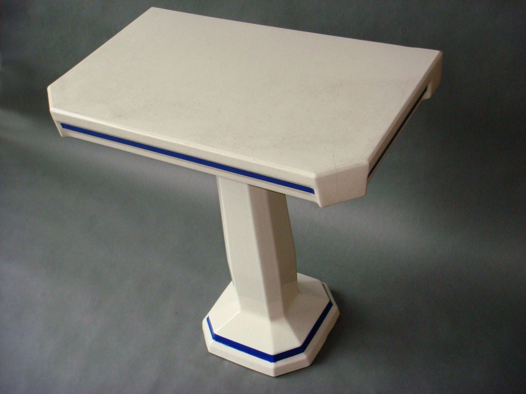 Mid-20th Century French Art Deco Enameled Ceramic Console