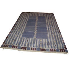 Flatweave Swedish carpet, ca. 1950