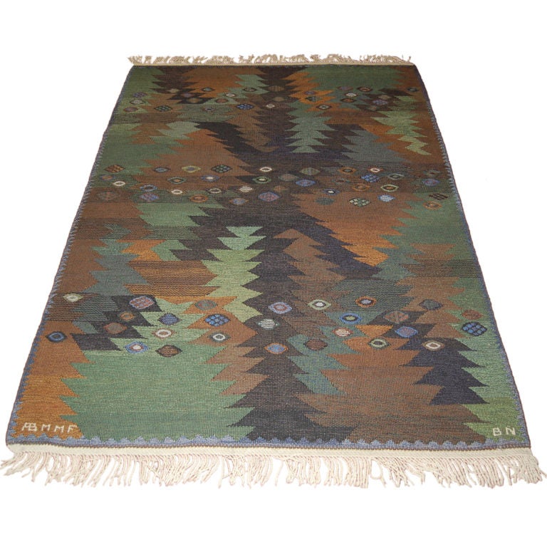 MMF Flatweave Swedish Carpet ca. 1950