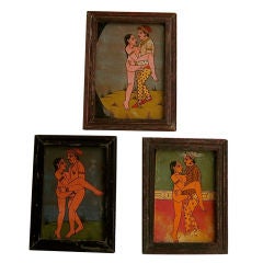 Set of Three Mid Century Erotic Drawings