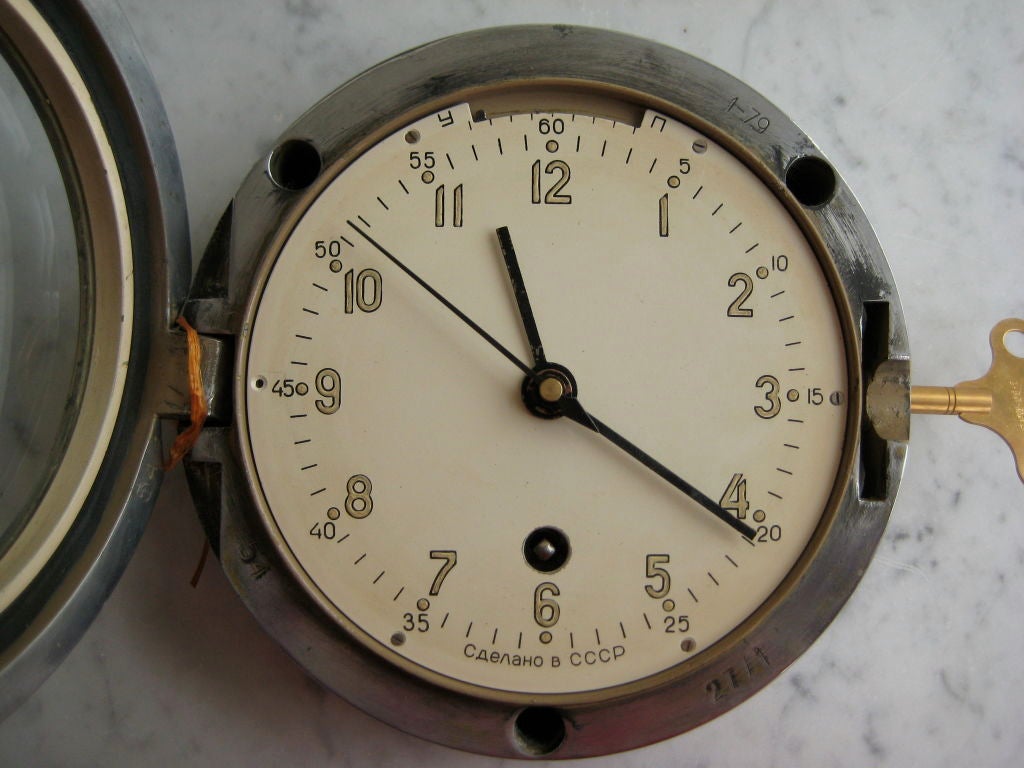 Sleek Russian submarine clock.