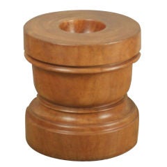 Vintage Satinwood Log Rice Grinder or Side Table