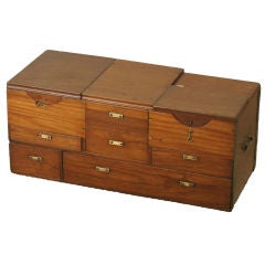 Teak Storage Box with Many Compartments