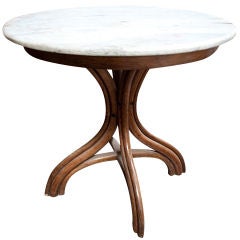 Classic Bentwood Table with Marble Top
