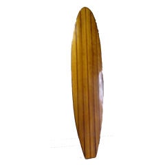 Vintage Wood Veneer Surfboard