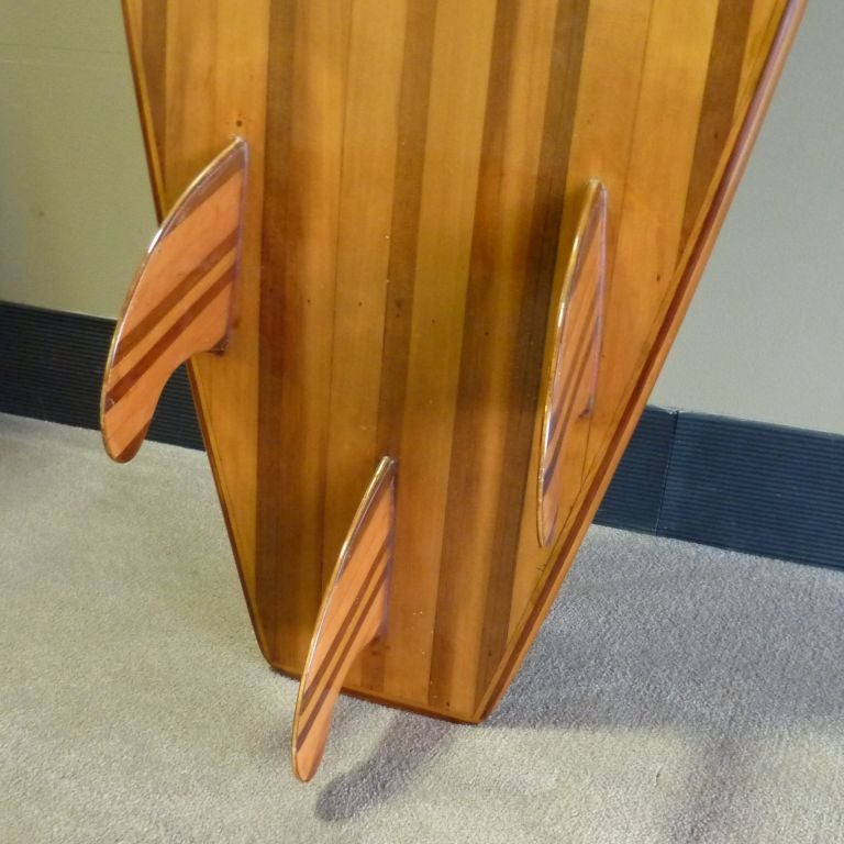 Wood Veneer Surfboard at 1stDibs