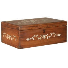 Anglo-Indian Camphorwood Box with Mother-Of-Pearl Inlay