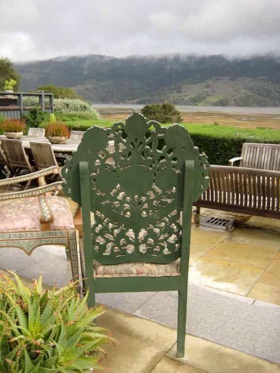 Regal Pair of Shell Inlaid Armchairs 5