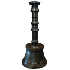 Large Scale Turkish Mosque Candle or Oil Lamp Holder in Copper