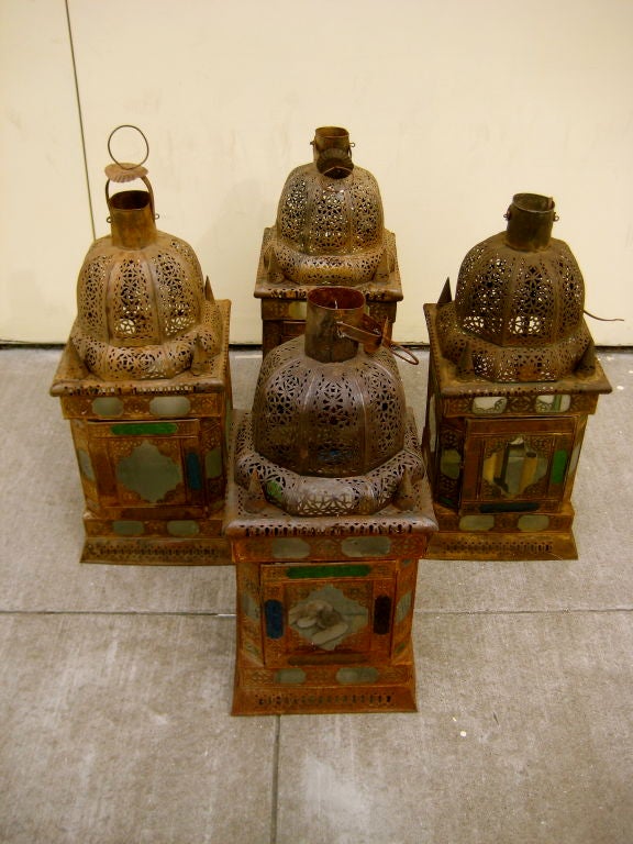 20th Century Set of Four Moroccan Lanterns