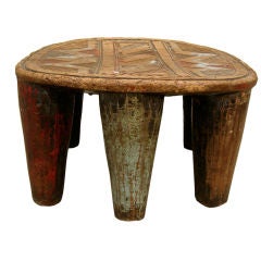 Carved and Painted Stool