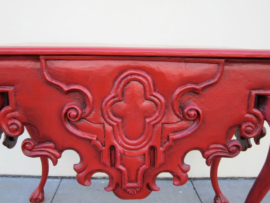 Hand-Carved Hand Carved Mexican Colonial Console