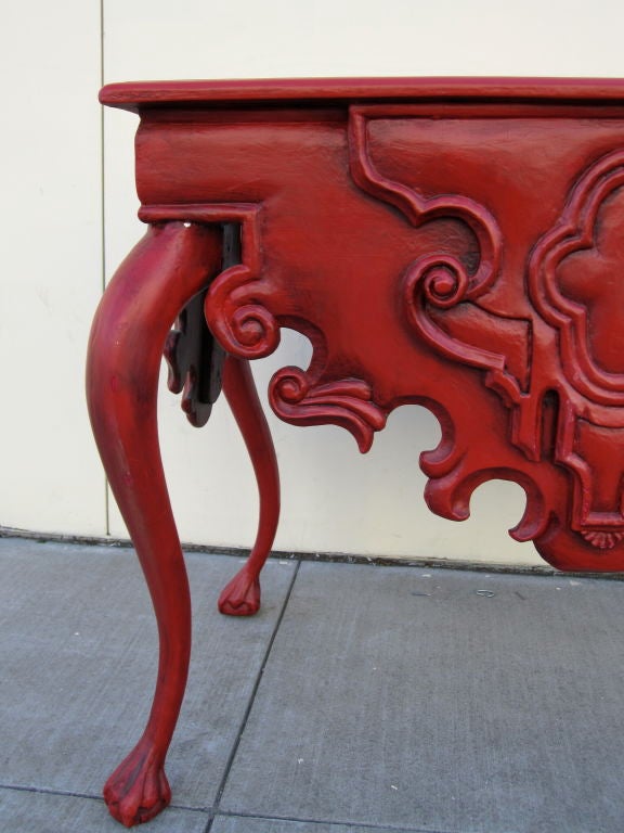 20th Century Hand Carved Mexican Colonial Console