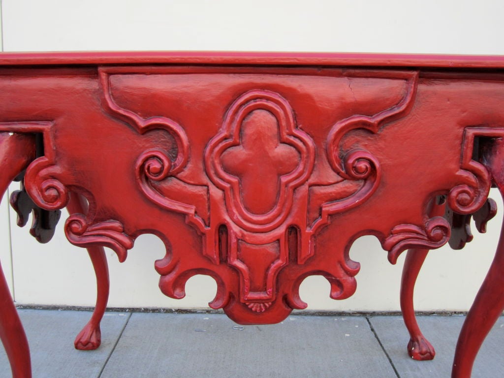 Hand Carved Mexican Colonial Console 4