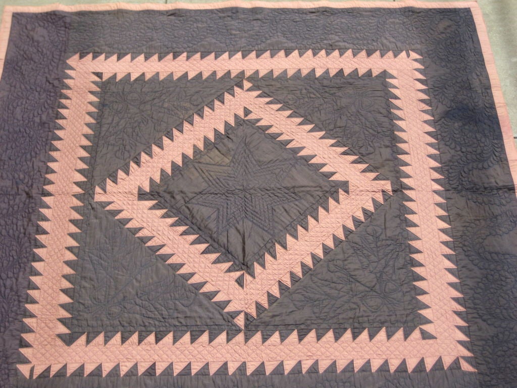 Amazing sawtooth diamond Amish quilt from the renowned collection of Esprit founder, Susie Tompkins.

*We ship internationally* 