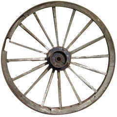 Antique Gigantic Spanish Wagon Wheel