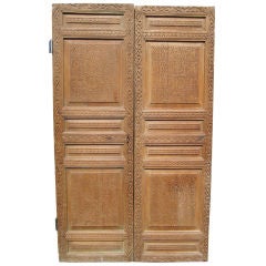 Antique Pair of Carved Moroccan Doors