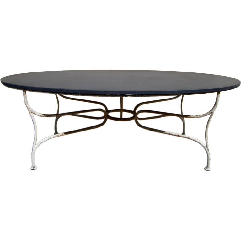 Oval French Slate Top Dining Table