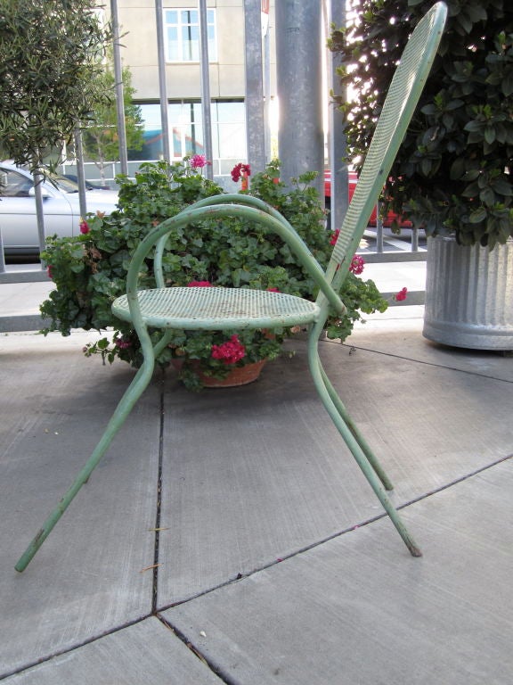 French Metal Grasshopper Chair 1