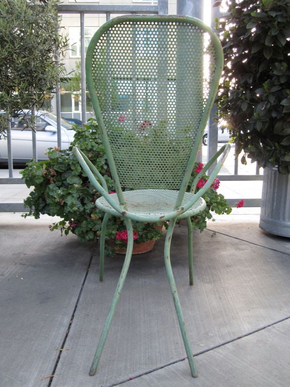 French Metal Grasshopper Chair 2