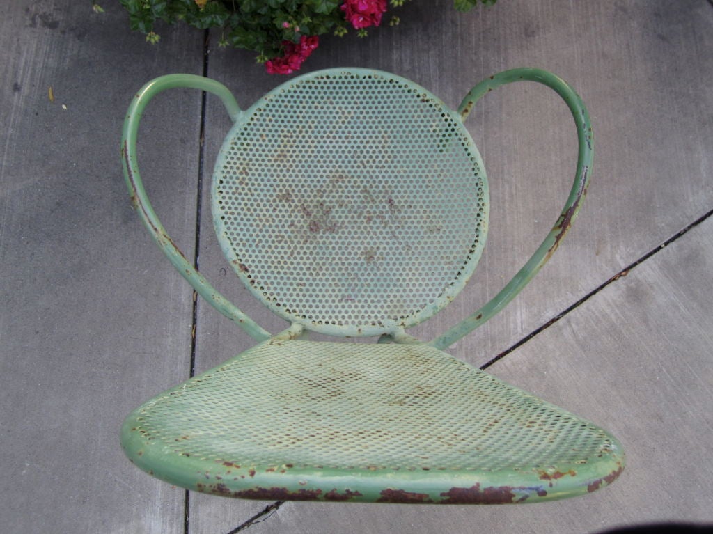 French Metal Grasshopper Chair 3