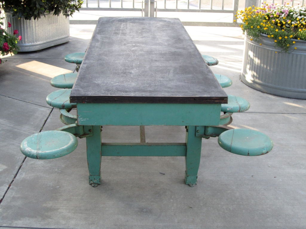 8 Seater Swivel Industrial Cafeteria Table 5