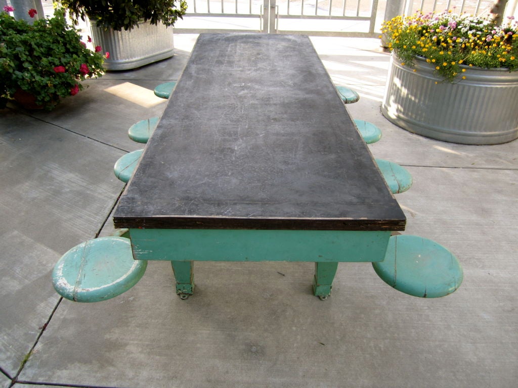 8 Seater Swivel Industrial Cafeteria Table 2