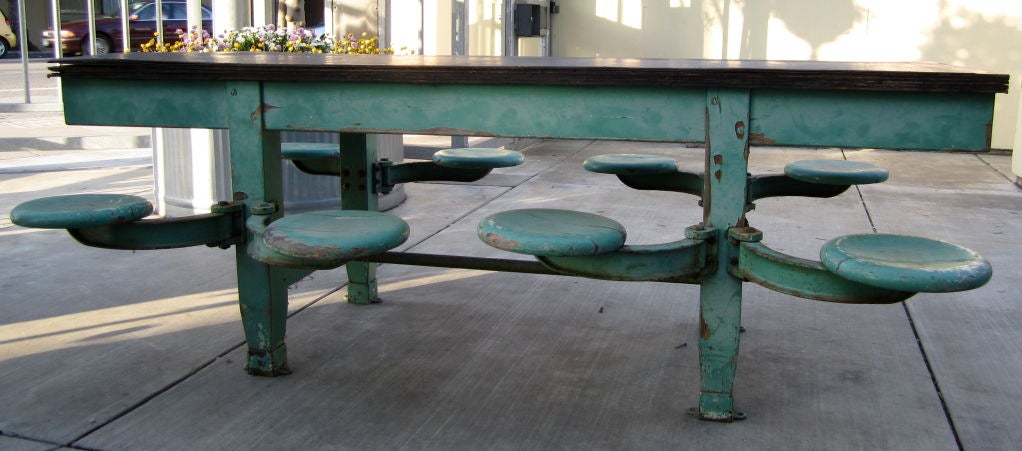 8 Seater Swivel Industrial Cafeteria Table 3