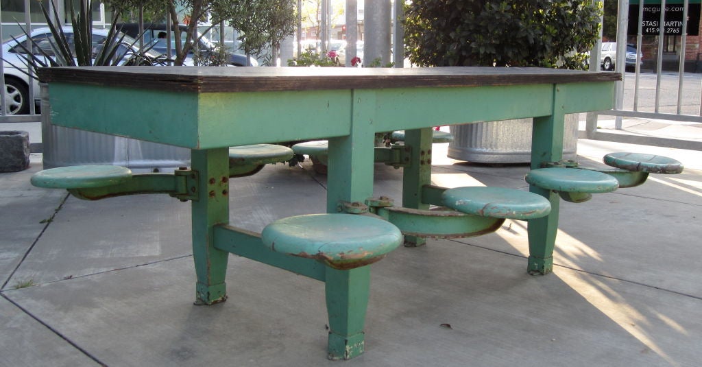 8 Seater Swivel Industrial Cafeteria Table 4