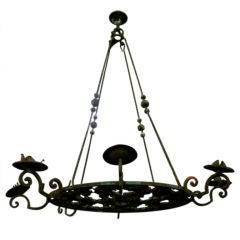 Antique Spanish Iron Chandelier