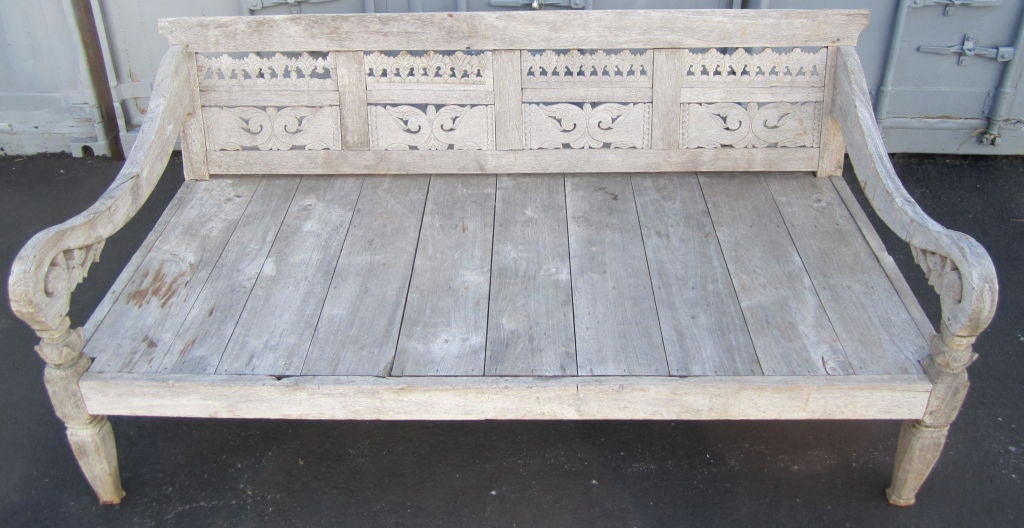 Beautifully proportioned Sumatran teak bench.
