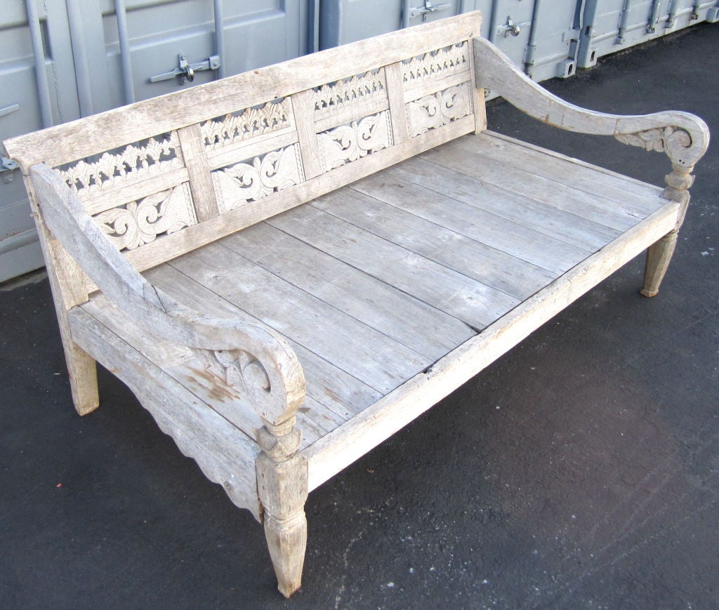 20th Century Sumatran Teak Bench