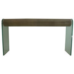 Parchment and Glass Console