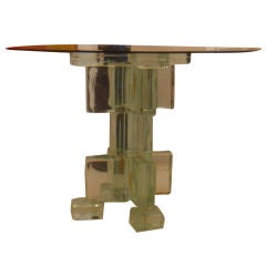 Glass Block Center Table