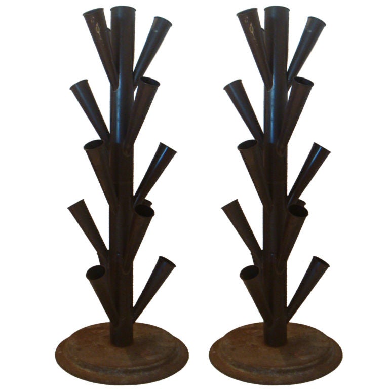 Pair French Tole Epergne