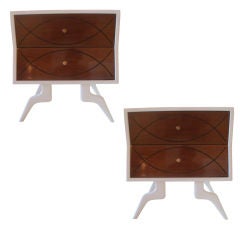 Pair Mid Century Bedside Tables