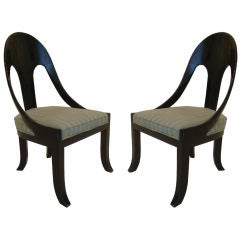 Vintage Pair of Spoon Back Chairs