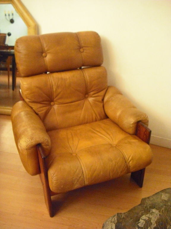Finnish 1970s High-Back Lounge Chair In Excellent Condition In New York, NY