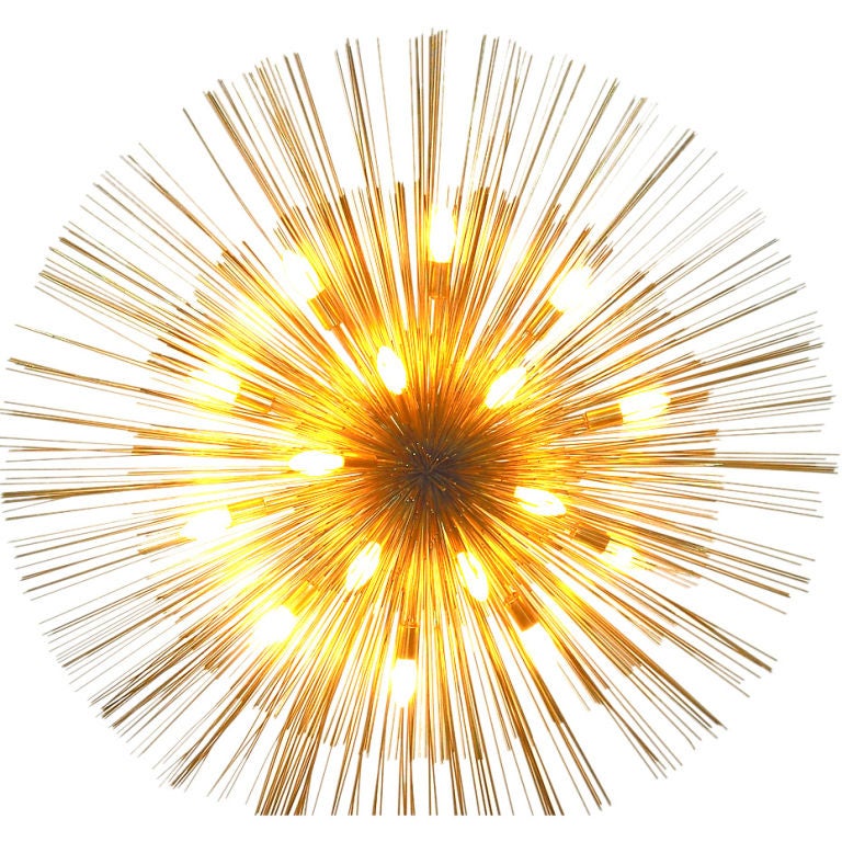 Grand "Nest" Light Sculpture Flush Chandeliers, Mid-Century Mdern
