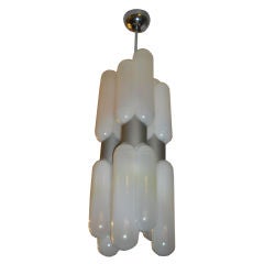 Carlo Nason Blown Glass Tube Chandelier 11