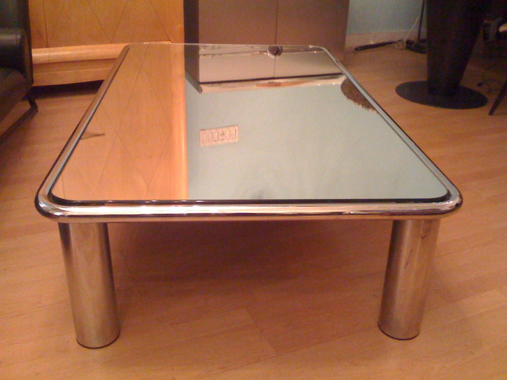 Chrome Mario Bellini 70's Mirrored Coffee Table