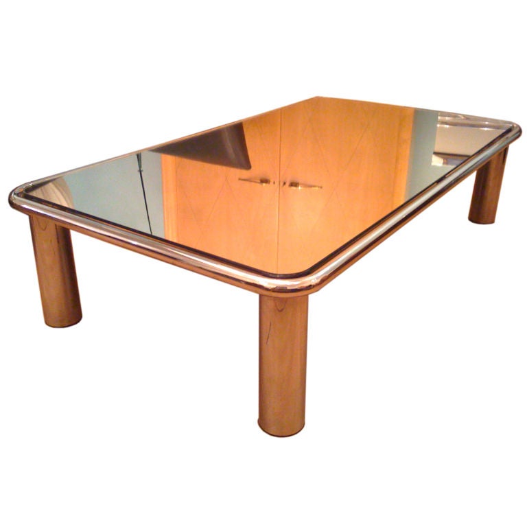 Mario Bellini 70's Mirrored Coffee Table