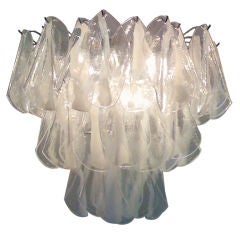 Mazzega Murano Glass Petal Chandelier