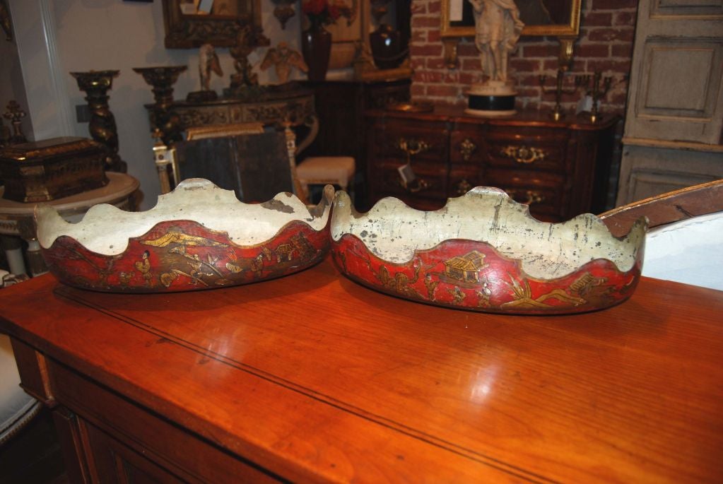 Chinoiserie Decorated Tole Jardenaires