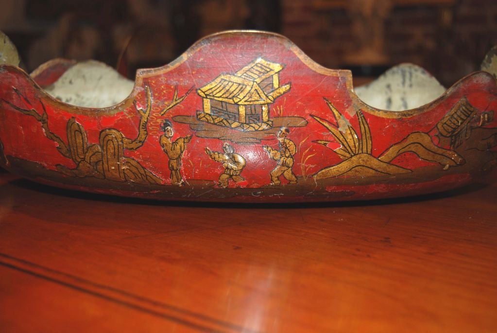 19th Century Pair 19th c. Chinoiserie Tole Jardenaires