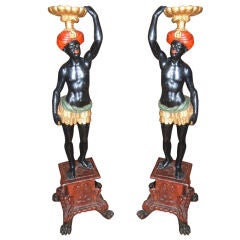 Pair 18th c. Italian Blackamoors 8