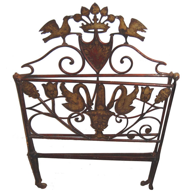 19th c. Italian Tole Bed