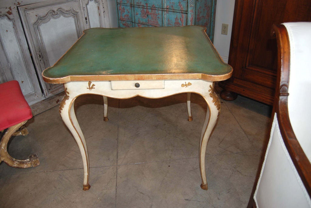 French Belle Epoch painted Game Table